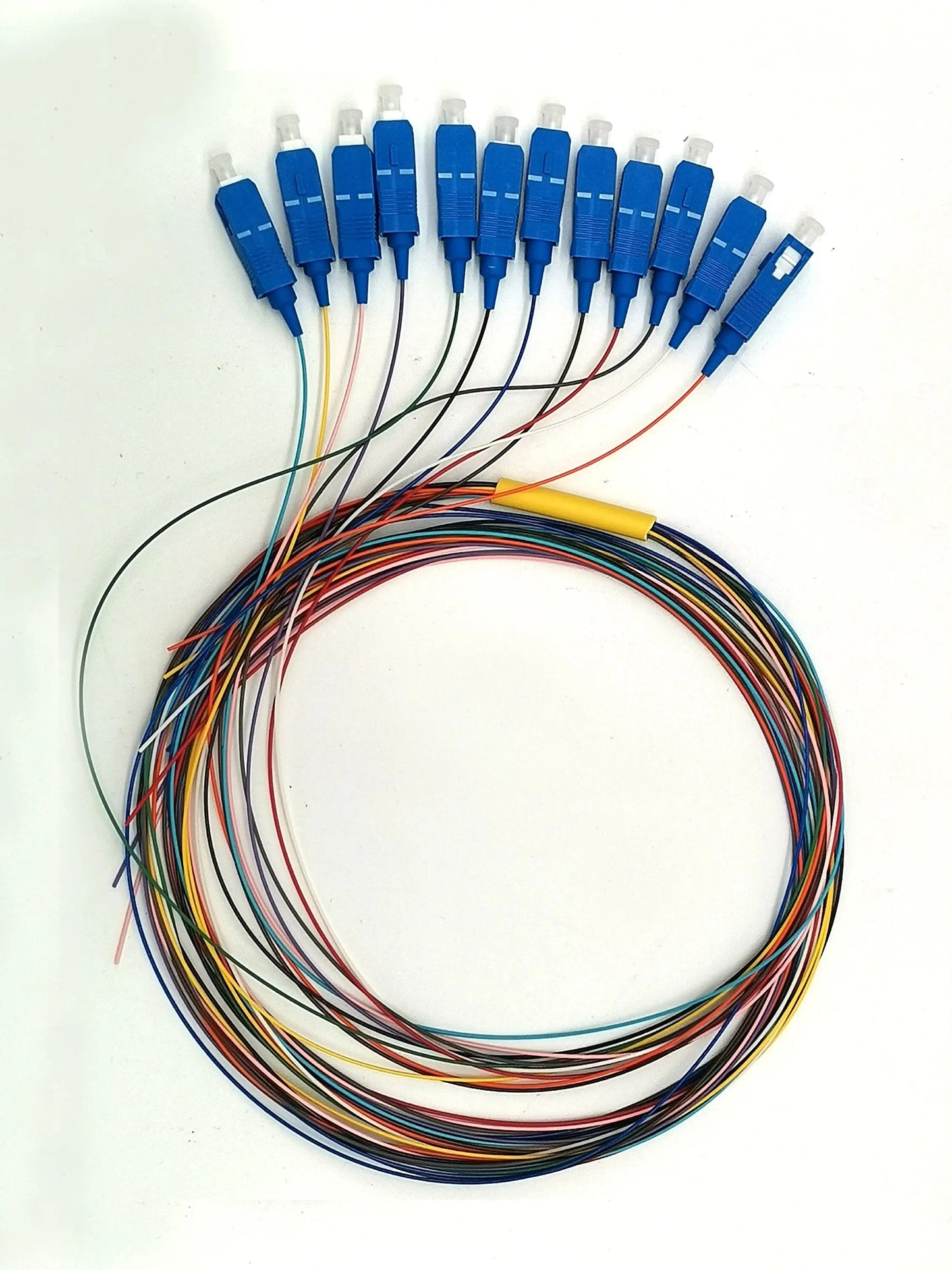 1 m SC/UPC 0.9mm Single Fiber Optic Single Mode 9/125 Simple SC/UPC  SC/UPC Sigle Mode Fiber Pigtail 12-Cores Single SC Squar