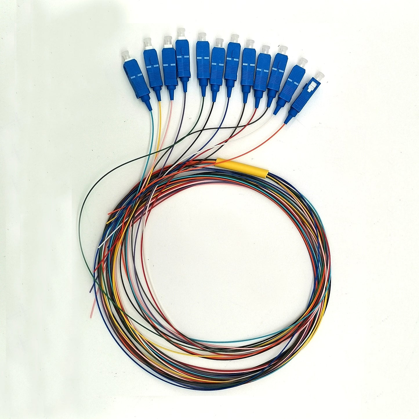 1 m SC/UPC 0.9mm Single Fiber Optic Single Mode 9/125 Simple SC/UPC  SC/UPC Sigle Mode Fiber Pigtail 12-Cores Single SC Squar