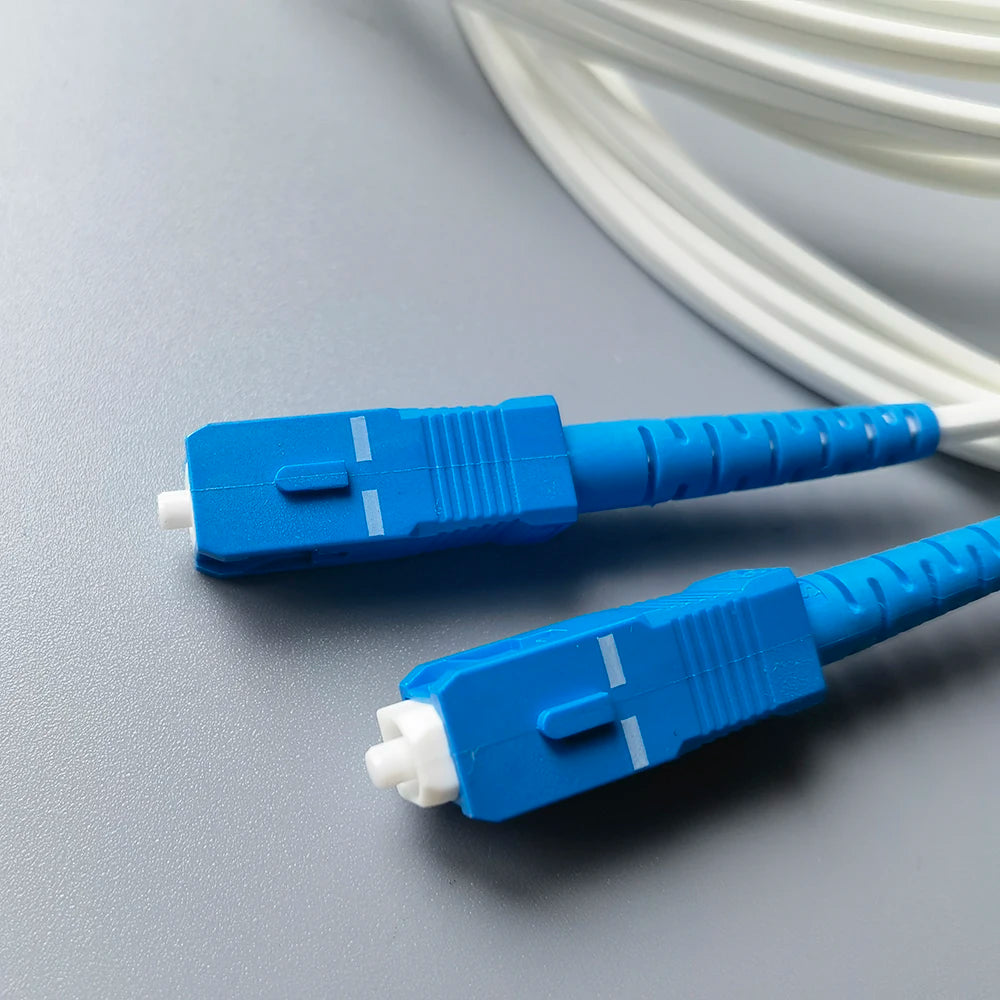 50M Fiber Drop Cable Optical Patch Cord FTTH SC/UPC-SC/UPC Single Mode Simplex Indoor Optic Patch Cord Extension Cables